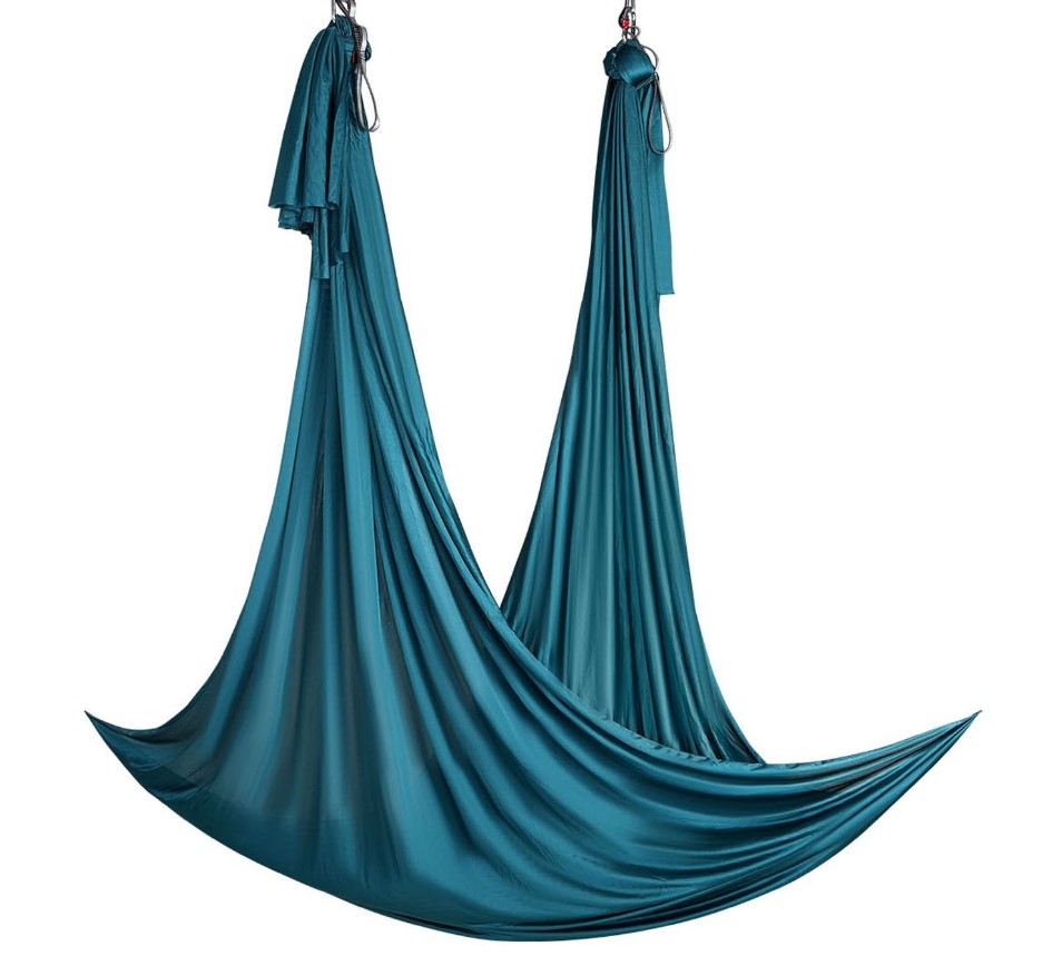 Aerial Yoga hammock 5m/2,8m turkis - Click Image to Close